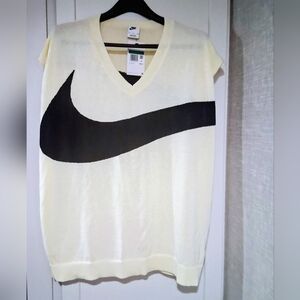 NIKE Men's XL SWOOSH Sleeveless Sweater Lightweight FD2873-113 BRAND-NEW w/tags